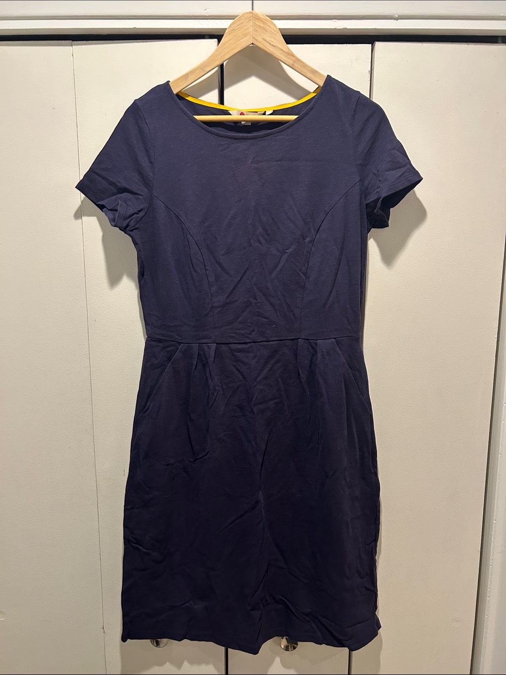 Boden Classic Navy Short-Sleeve Sheath Dress